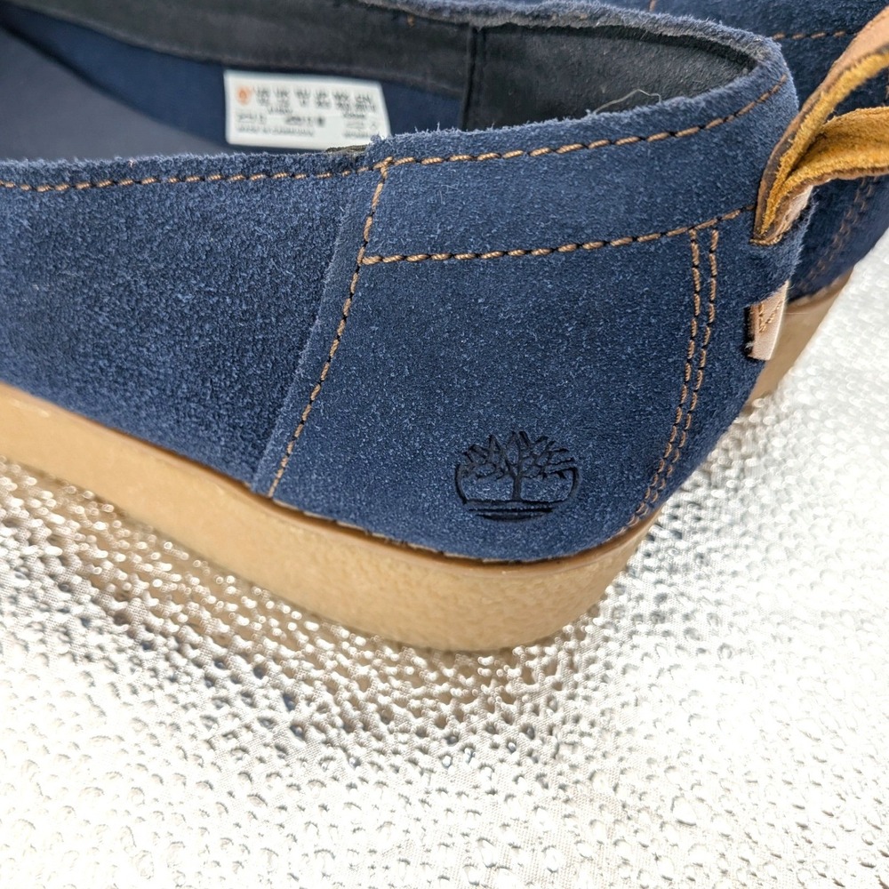 Timberland Suede‎ Slip On Flats Navy Comfort Wedge MirrorFit Shoes Women 9.5 - Picture 8 of 11
